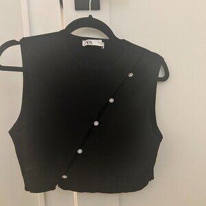 Zara Black Sleeveless Top